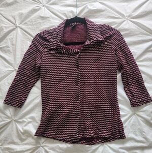 Prima Donna Maroon and White Button Up